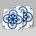 thumbnail image 3 of 24Sheets Matte PVC Tile Sticker Waterproof Peel and Stick Backsplash 7.87" x 7.87" Blue White Flowers Wall Stickers Self Adhesive Decals DIY Decor, 3 of 7