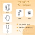 thumbnail image 7 of VEEDOFA Small Gold Hoop Earrings Set for Women, 14K Gold Plated Sterling Silver Hypoallergenic, Trendy Jewelry Gift, 7 of 7