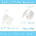 thumbnail image 2 of Separadores de dedos de gel MENOCADY, paquete de 12 para juanetes, 2 of 7