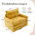 thumbnail image 2 of Chenille Swivel Accent Chairs, Mid Century Modern Barrel Chair with Side Pockets, Armchair Single Sofa Chair for Living Room, Bedroom, Mustard yellow, 2 of 9