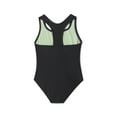 thumbnail image 2 of Speedo Girls Solid Racerback One Piece Thick Strap Swimsuit - Anthracite, Size: 4, 2 of 2