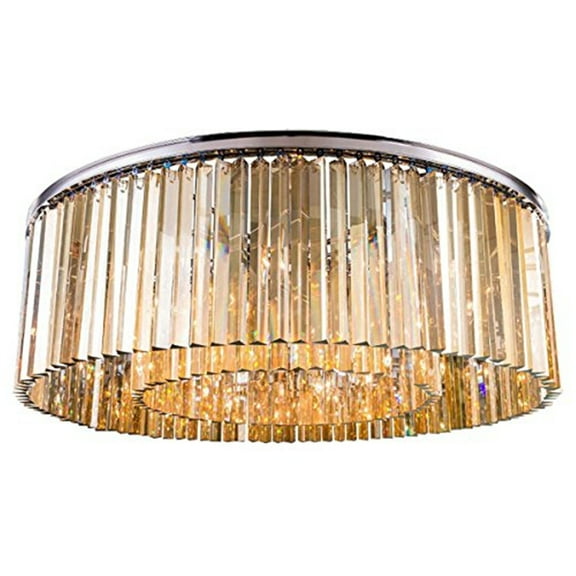 Elegant Lighting Sydney 44" 10 Light Royal Crystal Flush Mount