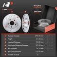 thumbnail image 2 of A-Premium Front & Rear Drilled and Slotted Disc Brake Rotors + Ceramic Pads Kit Compatible with Select Buick and Chevy Models - Regal 2013/2016-2017, Malibu 2015, Malibu Limited 2016, 12-PC Set, 2 of 5