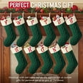 thumbnail image 3 of Ayieyill Christmas Stockings with Letters Super Soft Christmas Holiday Xmas Gift | 20 Inches | Green H, 3 of 8