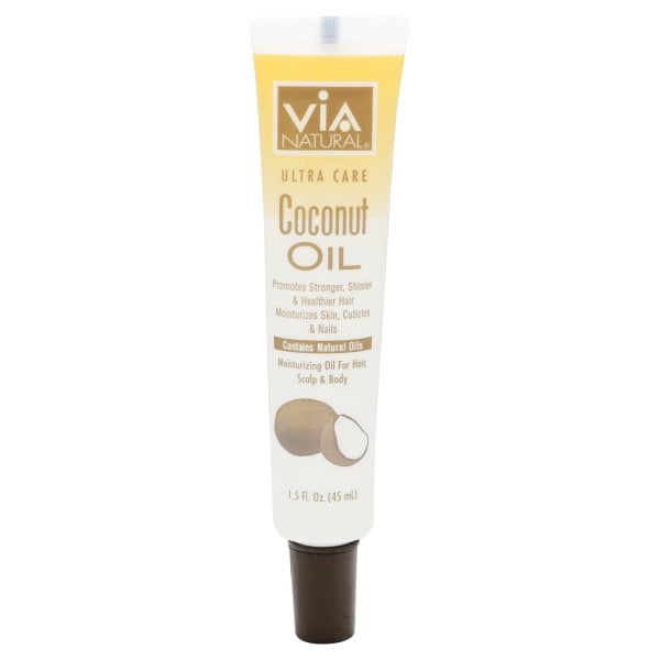 Via Natural Ultra Care Moisturizing Coconut Oil for Hair, Scalp & Body Treatment, 1.5 fl oz,