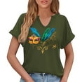 thumbnail image 5 of Neewe Women's T Shirts Summer Tops Simple Graphic Shirts Short Sleeve Vacation Casual Blouse Tee, 5 of 6