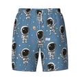 thumbnail image 4 of Lsque Mens Swim Trunks Cute Cartoon Astronaut Pattern - Bathing Suit Compression Liner - Beach Swim Shorts Swimwear - (S-3XL) - Stretch Quick Dry -Small, 4 of 9
