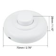 thumbnail image 2 of Uxcell Round Lamp Lights Foot Control ON/Off Footswitch Plastic White 4pcs, 2 of 5
