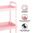 thumbnail image 3 of Carrito Auxiliar Organizador Almacenamiento Multiusos Con 3 Niveles, 3 of 6
