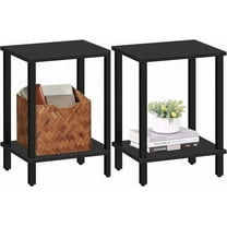 End Table, Set of 2, Side Table, Nightstand, 2-Tier Storage Shelf, Sofa Table for Small Space, Living Room, Bed Room