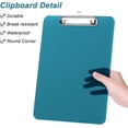 thumbnail image 4 of Minzimin 8.5 x 11 Plastic Clipboards Set of 1/2, Low Profile Metal Clip, Translucent Board, 12.5 x 9 in Letter Size, Office Supply, Back to School, 4 of 7
