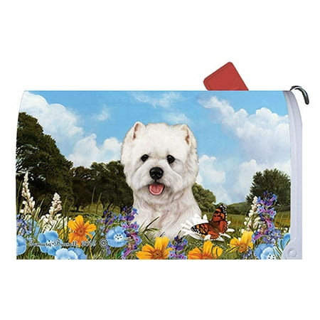 Westie - Best of Breed Summer Flowers Dog Breed Mail Box