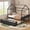 Black, variant on Toogaho Full-Size House Bed with Twin Trundle,Metal Bed Frame Daybed with 6 Storage Drawers & LED String Light & Bedside Caddy for Bedroom,No Box Spring Needed,White