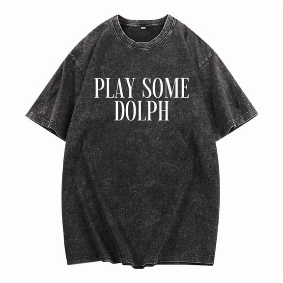 90s Hip Hop T-Shirt - Play Some Dolph Retro Printed Tee, Vintage Washed Distressed Tops, Soft Comfortable Rap Music Shirt, Size S-XXL