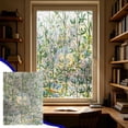 thumbnail image 5 of Leaf Stained Glass Window Film, Decorative Privacy Cling, Sun Blocking Heat Control Cover, Removable Home Office Vinyl, 23.6x39.3 Inches, 5 of 6