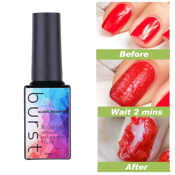 FSTDelivery Artificial Fake Press-On Nails for Women Girls, 15 ML Gel Polish Burst Remover Off Nail Gel Nail Degreaser Cleaner Base Ma