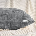 thumbnail image 3 of Unique Bargains Decorative Chenille Throw Pillow Covers Pack of 2 Grey 18" x 18", 3 of 6