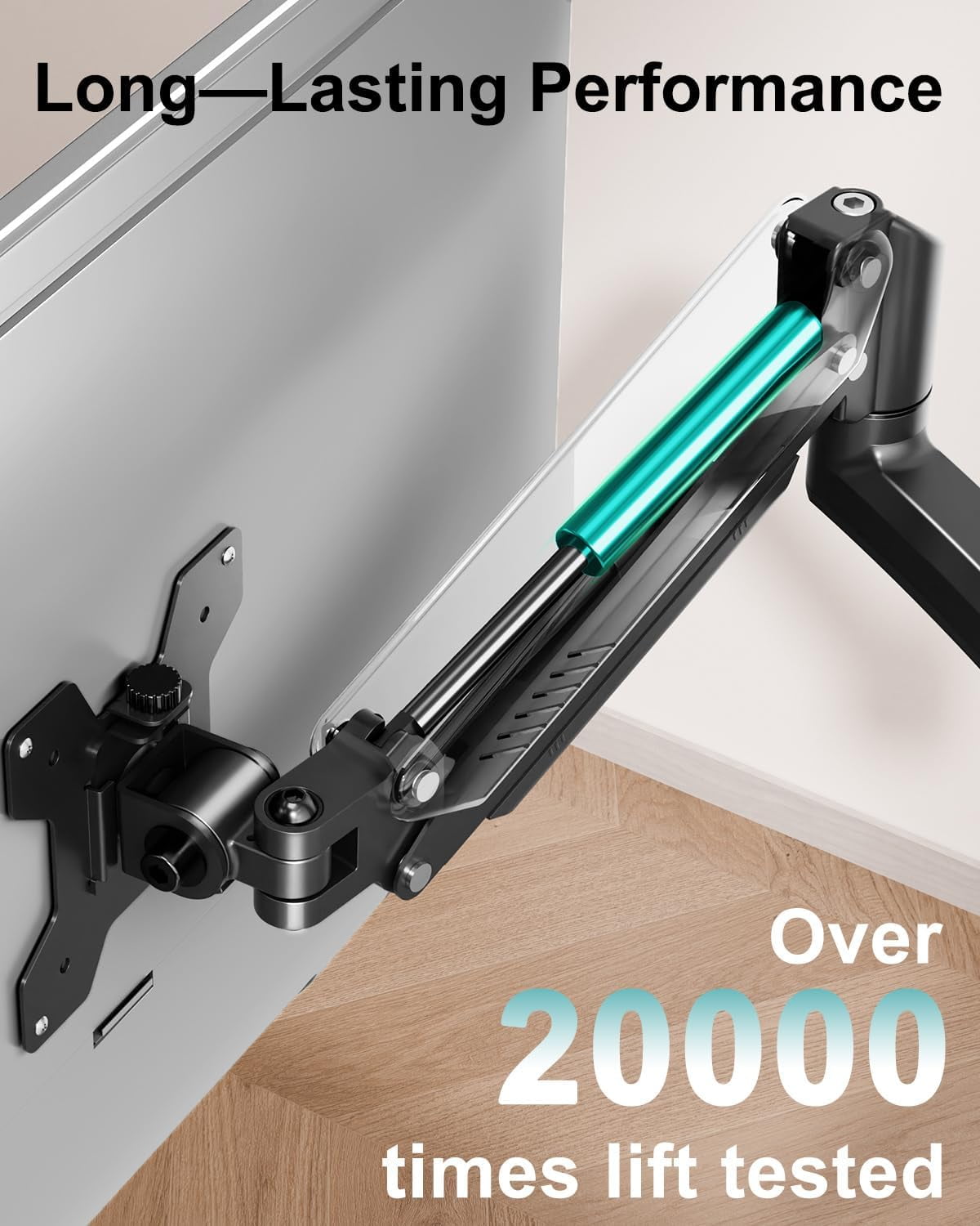 Dual Monitor Stand for Desk, Taller Monitor Arms for 2 Screens  to 32 inch, Ergonomic Adjustable Full Motion Double Computer Monitor Mount, Holds 4.4-22lbs, VESA 75/100mm, Black