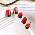thumbnail image 3 of Uñas postizas Press On AROVFAM con hojas de arce y puntas francesas negras, 24 piezas, 3 of 7