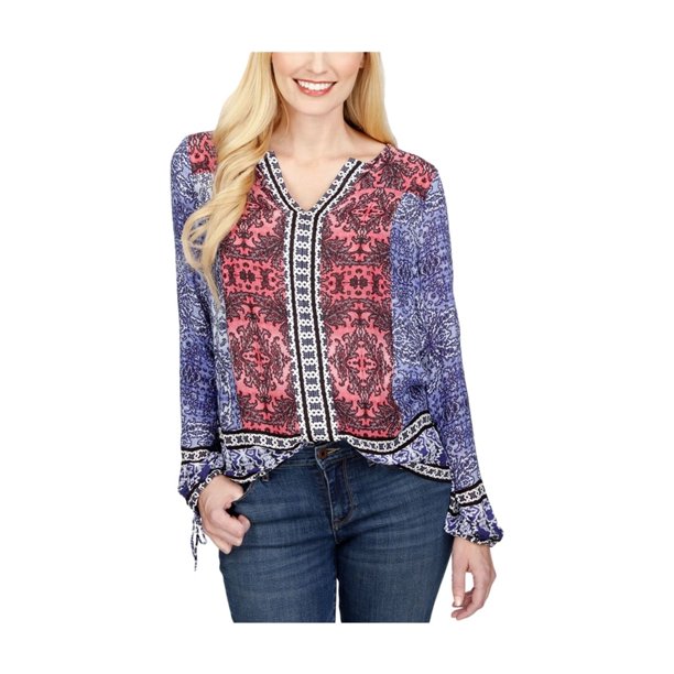 Lucky Brand Blusa Campesina Estampada para Mujer, Multicolor, XX-Large Lucky Brand Campesino