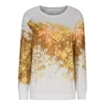 thumbnail image 4 of jsaierl Christmas Sweatshirts for Women Round Neck Long Sleeve Shirts Snowflake Print Tops Workout Casual Fall Blouse Tee Pullover Christmas Gifts for Teen Girls, 4 of 6