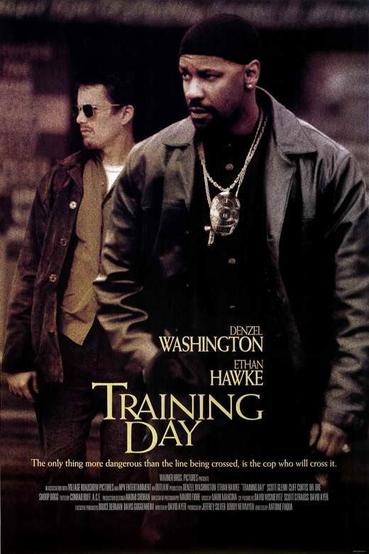Denzel Washington Training Day Movie Poster 24x36 Inch Wall Art Portrait Print 