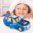 thumbnail image 4 of BDTCTK 1/24 Play Vehicle Compatible for X7 SUV Model Car Toy, Zinc Alloy Pull Back Toy car with Sound and Light for Kids Boy Girl Gift(Blue), 4 of 7