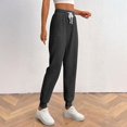 thumbnail image 7 of SRZYMJ Casual Corduroy Jogger Pants for Women Loose Elastic Waist Stretch Comfy Business Lounge Trousers with Pockets, 7 of 7