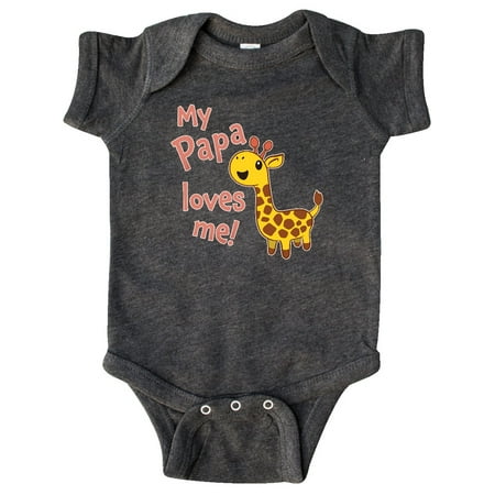 

Inktastic My Papa Loves me- cute giraffe Gift Baby Boy or Baby Girl Bodysuit