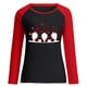 thumbnail image 2 of Camisas Navideñas Para Mujer, Blusas de Manga Larga Con Estampado, Blusa Raglán Informal Suelta Odeerbi ODB205884, 2 of 5