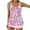 A-Pink, variant on Wyobmus Women Modest Tankini Swimsuit Tummy Control Vintage Printed Swimwear Two Piece Bathing Suits Double Spaghetti Straps Swim Tank Top With Boyshorts A-Pink