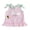 Pink, variant on Newborn Infant Baby Girl Easter Dress Sleeveless Bow Bunny Embroidery Stripe Ruffle Dresses With Pocket Summer Clothes 0-3T