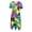 C, variant on Women's Halloween Patchwork Dress Costume Gothic Nightmare Cosplay Short Sleeve Outfit for Adult Theme Party
