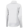 thumbnail image 3 of Women's Cutter & Buck White Cleveland Guardians Americana Logo Adapt Eco Knit Stretch Recycled Half-Zip Pullover Top, 3 of 3