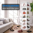 thumbnail image 2 of Tooloton 7-Tier Revolving Storage Carousel for Shoes & Handbags, White, 2 of 5