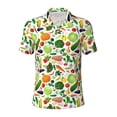 thumbnail image 2 of Daiia Vegetables2 Pattern Men’s Polo Shirts,Solid Deck Shirt,Classic Fit, Breathable Cotton Polo for Casual and Sport Wear-, 2 of 9