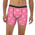 thumbnail image 2 of Men'S Boxer Briefs, Romantic Loving Cute Pig Rosy Red Soft And Breathable Mens Underwear Boxer Briefs With Widen Waist, 2 of 2