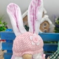 thumbnail image 4 of 2026 Easter Bunny Plush Doll Holding Egg - Cute Rabbit Stuffed Animal Ornament for Spring Home Decor, Soft Plush Bunny Toy, Durable Easter Party Living Room Bedroom Holiday Decoration, 8*4*2in, B, 4 of 5