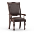 thumbnail image 2 of Furniture of America Paxton Padded Dining Arm Chairs - Set of 2, Brown, 2 of 11