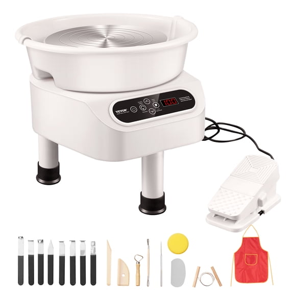 VEVOR Pottery Wheel, 10 inch Pottery Forming Machine, Direct Drive Ceramic Wheel with 3 Support Legs for DIY Art Craft, 350W Electric Wheel