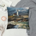 thumbnail image 2 of Chilfamy Lighthouse Rocks Water Pillow Covers for Couch Sofa Indoor Outdoor Pillow Case Aesthetic Decorative Year-Round Suitable Pillowcase 1PC 18x18in, 2 of 5