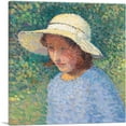 thumbnail image 1 of ARTCANVAS Young Girl In Hat Canvas Art Print by Henri-Jean Guillaume Martin - Size: 18" x 18" (0.75" Deep), 1 of 9