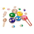 thumbnail image 4 of Bolas de arco iris de madera en tazas Juego de clasificador de juguetes Montessori Juego de mesa de juguete de aprendizaje preescolar y cuchara de CUTICAT Bolas en Copas, 4 of 8