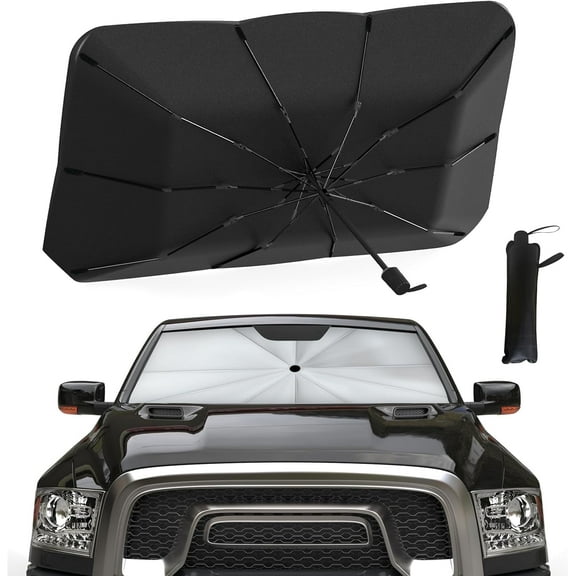EcoNour Car Sunshade Umbrella | Universal Fit Front Windshield Cover for SUV, Sedan, Truck | 57 x 30 Inches