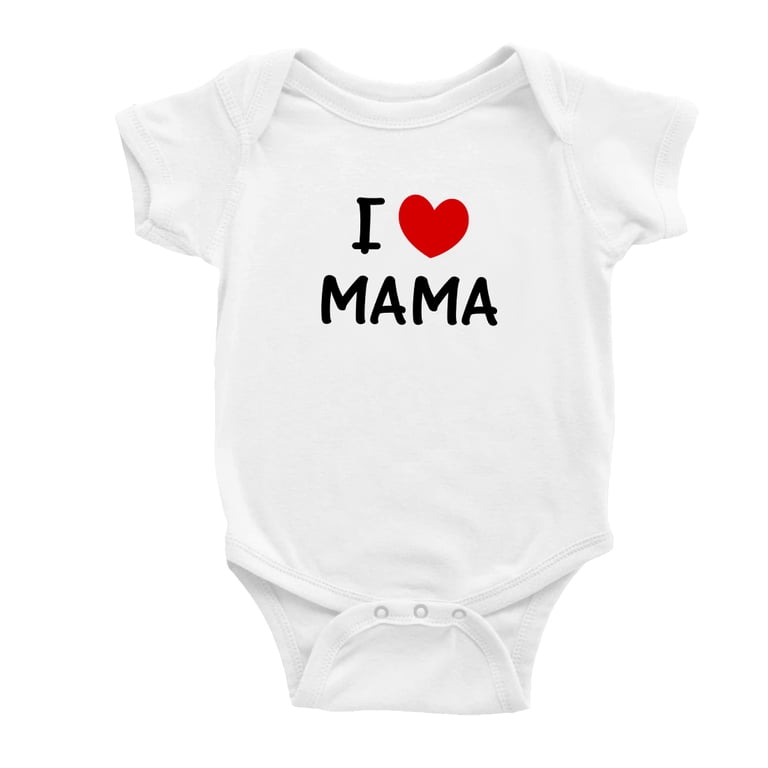 I Love MAMA PAPA Twins Baby Clothes Jumpsuit Bodysuit (White, 12