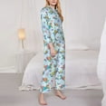 thumbnail image 3 of Balery Colorful Sea Turtle Conjunto de Pijama con Estampado para Mujer, Conjunto de Dos Piezas con Manga Larga, Ropa de Dormir Suave con Bolsillos, Pijamas Cómodos-XX-Large, 3 of 7