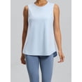 thumbnail image 4 of Womens Workout Tank Tops Back Pleat Loose Fit Sleeveless Yoga Athletic Shirt Soft Cooling Gym Tops Cloud Water Blue XL, 4 of 6