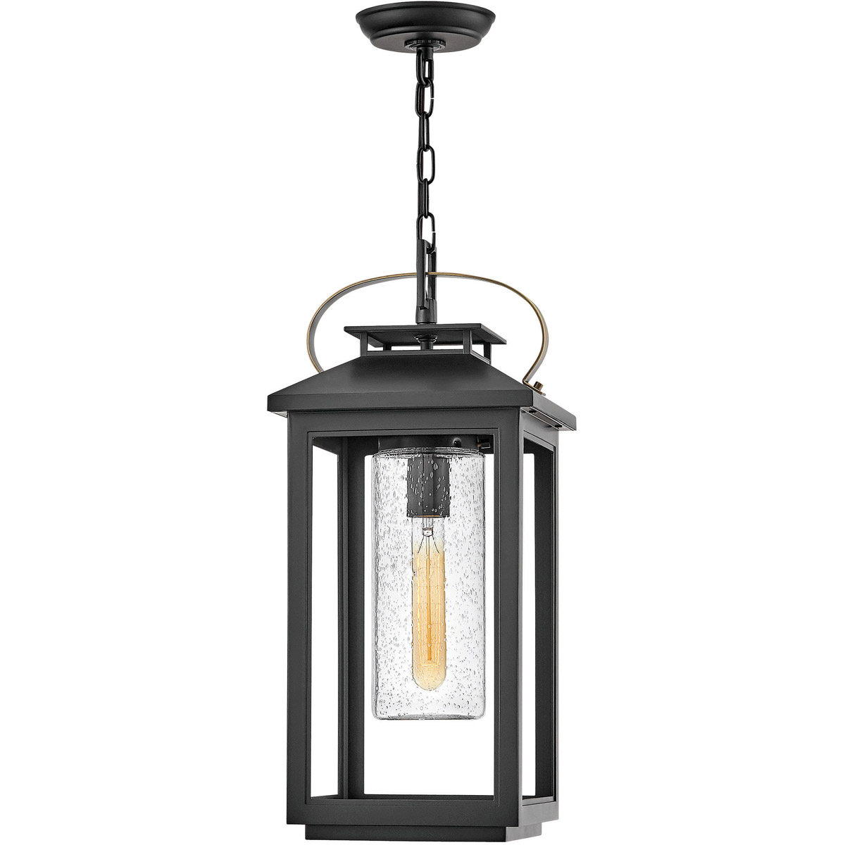 Outdoor Pendant 1 Light Fixtures With Black Finish Composite Material