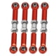 thumbnail image 4 of Cuatro varillas de conexión servomotores ajustables para FMS 1 / 24 para vehículos fcx24 RC de alta precisión aleación de aluminio, hierro rc, palanca de dirección roja, 4 of 10