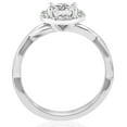 thumbnail image 3 of Silvago Jewel 14K White Gold Plated Rings For Women's - Round Cut 1.3 Ct VVS1/D Lab Created Simulated Diamond Rings - Infinity Twisted Wedding Engagement ring for Her - Christmas Special Gift for Her, 3 of 3